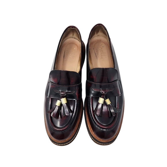Shelly's London ~ Karena Chunky Platform Tassel Loafers US 9 Women's -EU 40 - Picture 5 of 9